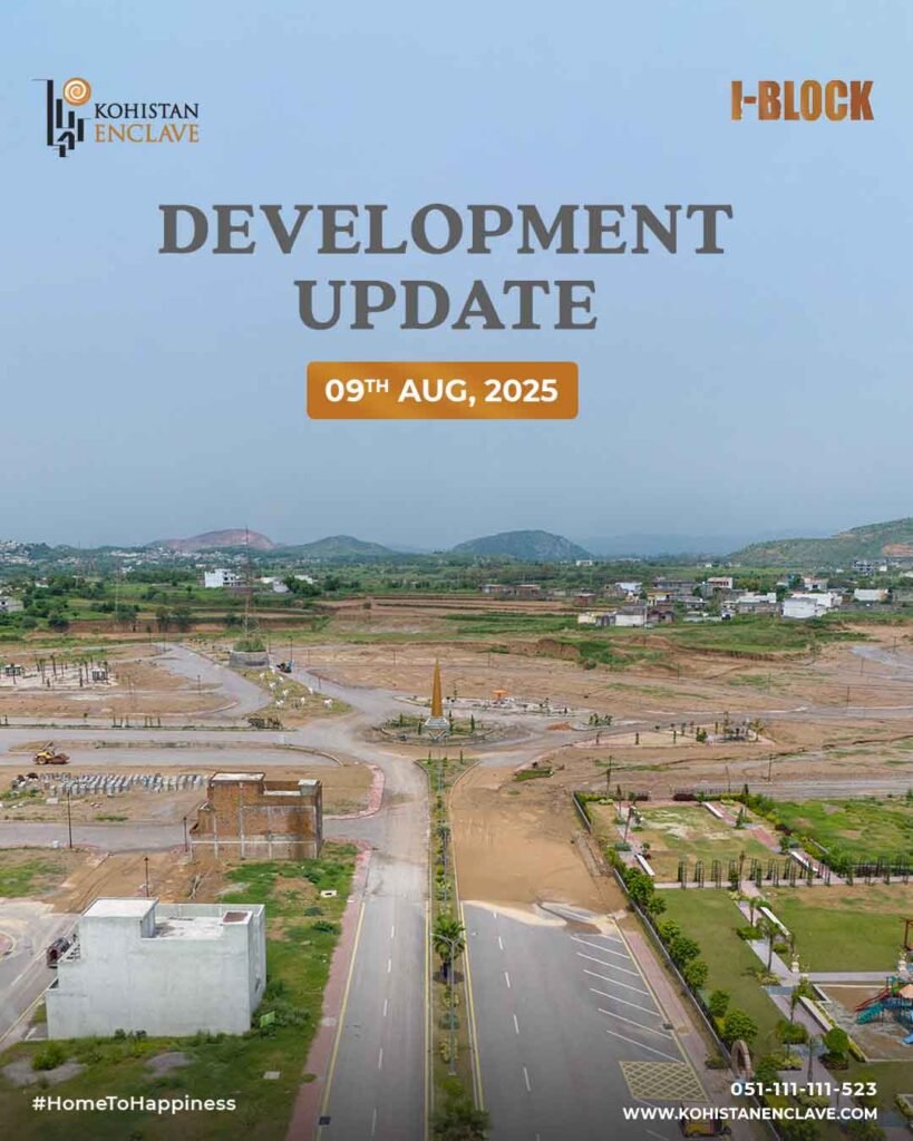 Road development update site in Kohistan Enclave I-Block
